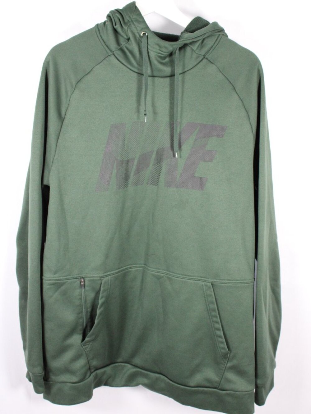Nike Dri-Fit Pullover Hoodie Sweatshirt Mens XL Dark Green Hooded Standard Fit